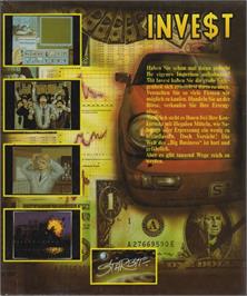Box back cover for Inve$t on the Atari ST.
